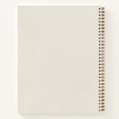 Carnet Beige minimaliste Gratitude moderne personnalisée (Dos)