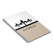 Carnet Beige Swanky Fleur De Lis (Côté Droit)