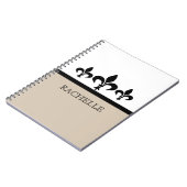 Carnet Beige Swanky Fleur De Lis (Côté gauche)