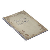 Carnet Beige vintage Floral (Côté Droit)