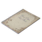 Carnet Beige vintage Floral (Côté gauche)