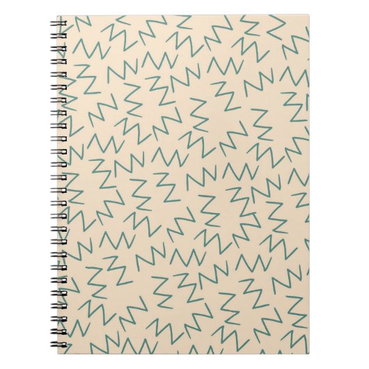 Carnet Beige Zig Zag Accès à la mode et à l'écriture fonc (Devant)