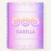 Carnet beignets pourpre rose arc-en-ciel audacieux partie (Devant)