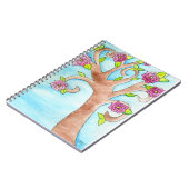 Carnet Bel arbre avec les fleurs roses (Côté gauche)