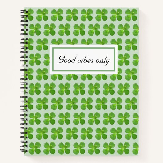 Carnet Bel arbre de jade Feuilles vertes sur fond vert cl (Devant)