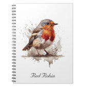 Carnet Bélier rouge mignon en aquarelle personnalisable (Devant)