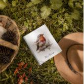 Carnet Bélier rouge mignon en aquarelle personnalisable