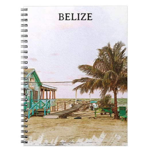 Carnet Belize Caribbean Beach Scenery (Devant)
