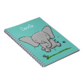 Carnet Belle adorable dessin d'éléphant bébé (Côté Droit)