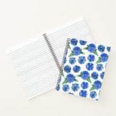 Carnet Belle aquarelle bleu cornfleurs (Intérieur)