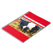 Carnet Belle aquarelle de vache et de veau à ceinture (Côté gauche)