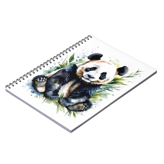 Carnet Belle aquarelle Panda Bear (Côté gauche)