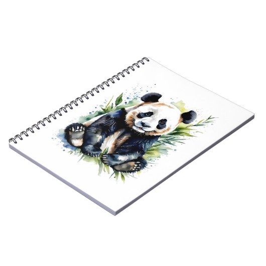 Carnet Belle aquarelle Panda Bear (Côté gauche)