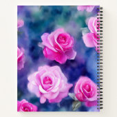Carnet Belle Aquarelle Rose Rose Collection tendance (Dos)