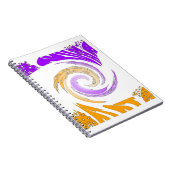 Carnet Belle Art Moderne Design : Tourbillon violet et or (Côté Droit)