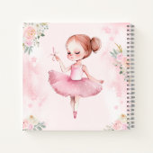 Carnet Belle ballerine florale anniversaire fille cadeau  (Dos)