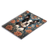 Carnet Belle Boston Terrier William Morris Inspiré (Côté gauche)