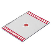 Carnet Belle Bourgogne Motif de coeur (Côté gauche)