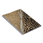 Carnet Belle Chic Girly Leopard Animal Faux Fur Imprimer (Côté Droit)