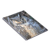 Carnet Belle Chouette à longue Terre au coucher du soleil (Côté Droit)