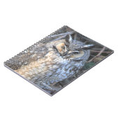 Carnet Belle Chouette à longue Terre au coucher du soleil (Côté gauche)