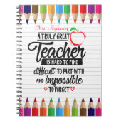 Carnet Belle Citation d'appréciation de l'enseignant (Devant)