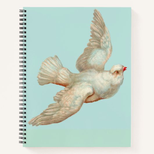 Carnet belle colombe blanche (Devant)