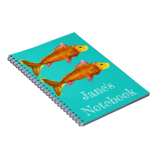 Carnet Belle comète de poisson rouge illustration de pop (Côté Droit)