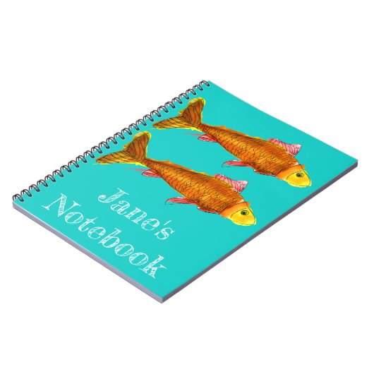 Carnet Belle comète de poisson rouge illustration de pop (Côté gauche)