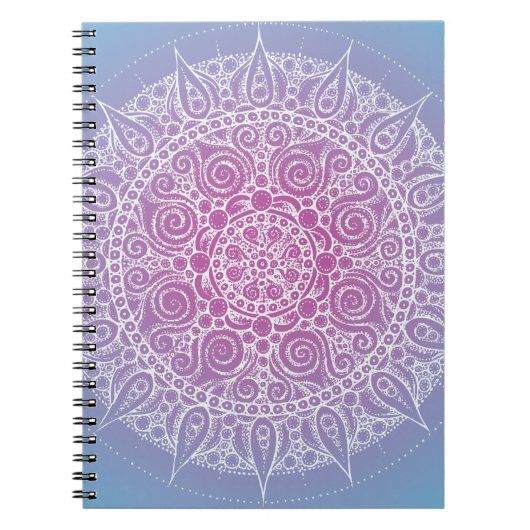 Carnet Belle conception orientale pourpre/bleue (Devant)