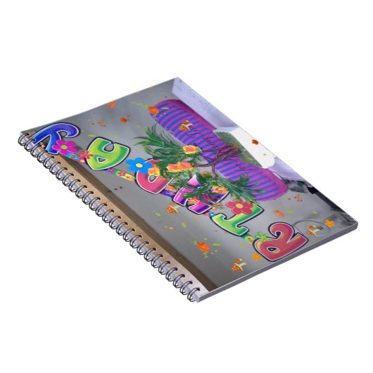 Carnet Belle couleur Art d'anniversaire Imprimer (Côté Droit)