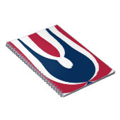 Carnet Belle couleur rouge, blanc, bleu texture Abstraite (Côté Droit)