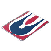 Carnet Belle couleur rouge, blanc, bleu texture Abstraite (Côté gauche)