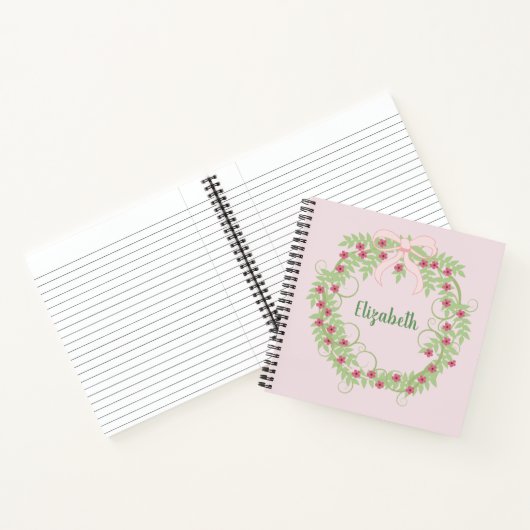 Carnet Belle couronne fleurie (Intérieur)