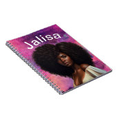 Carnet Belle couverture personnalisable pour femme noire (Côté Droit)