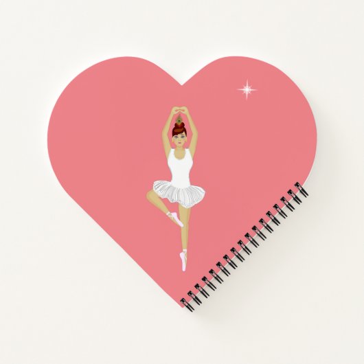 Carnet Belle danseuse de ballet rose (Dos)