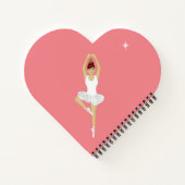 Carnet Belle danseuse de ballet sur fond rose (Dos)
