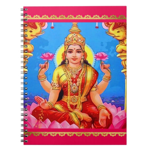 Carnet Belle déesse d'or de Lakshmi Diwali (Devant)