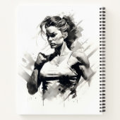 Carnet Belle Dessin De Femme De Bodybuilder Femme (Dos)