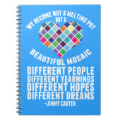 Carnet Belle Diversité Citation Pro Immigration (Devant)