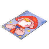 Carnet Belle drôle de bébé champignon Coeur aquarelle des (Côté gauche)