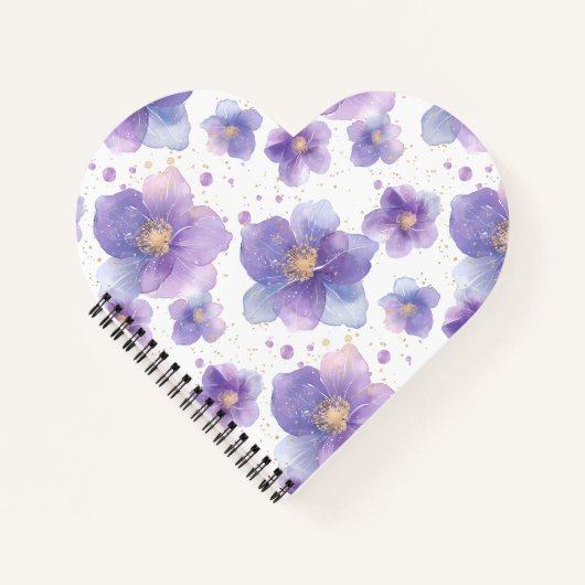 Carnet belle élégante pattée continu imprimé fleur (Devant)