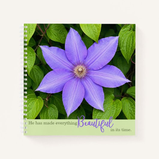 Carnet Belle en son temps | Clématite violette (Devant)