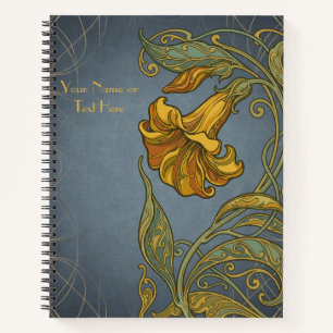 Carnet Belle Époque Botanicals : Allamanda Art nouveau