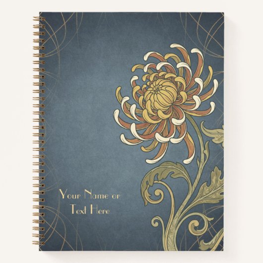Carnet Belle Époque Botanicals : Chrysanthème Doré (Devant)