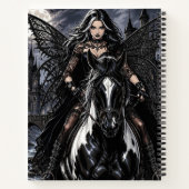 Carnet Belle Fée Gothique sur Cheval Noir (Dos)