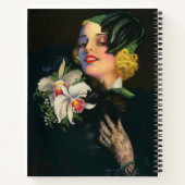 Carnet belle femme aux orchidées (Dos)
