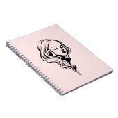 Carnet Belle fille aux cheveux longs (Côté Droit)