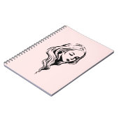 Carnet Belle fille aux cheveux longs (Côté gauche)