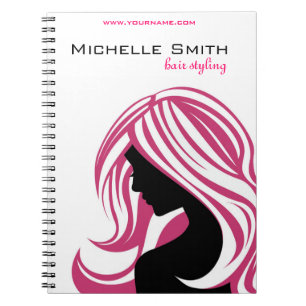 Carnet Belle fille avec le marquage à chaud rose de